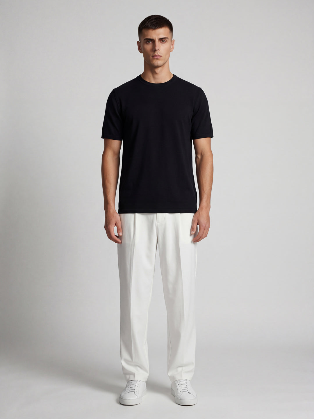 Black Regular Fit basic Tshirt