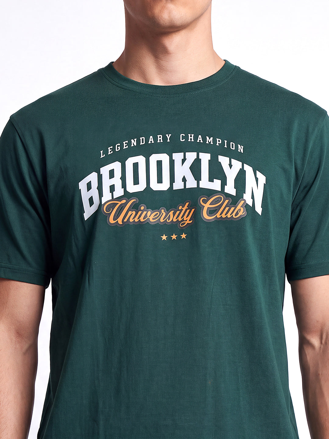 Green Brooklyn Printed Regular Fit T-Shirt
