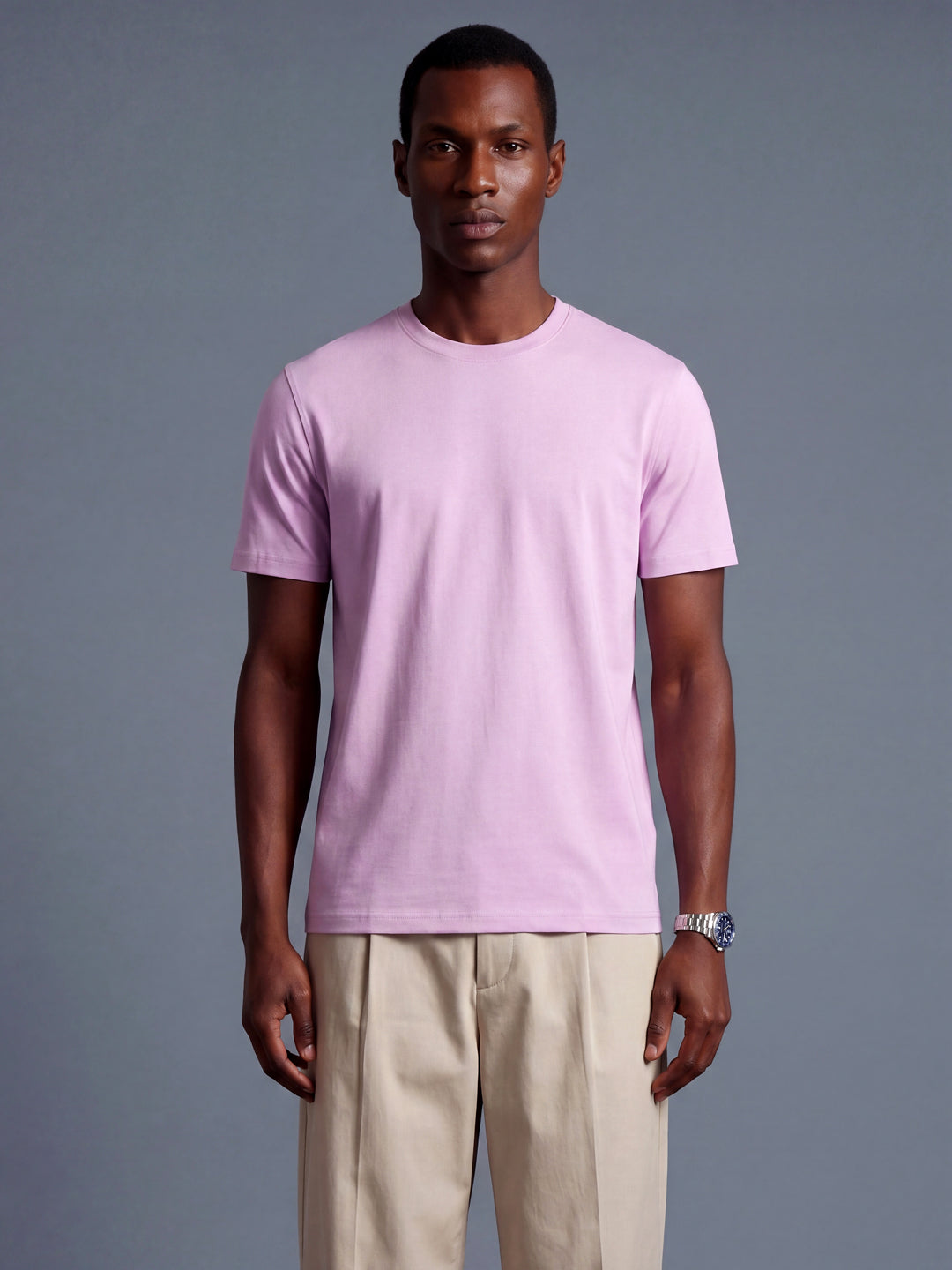 Lilac Regular Fit Basic T-Shirt