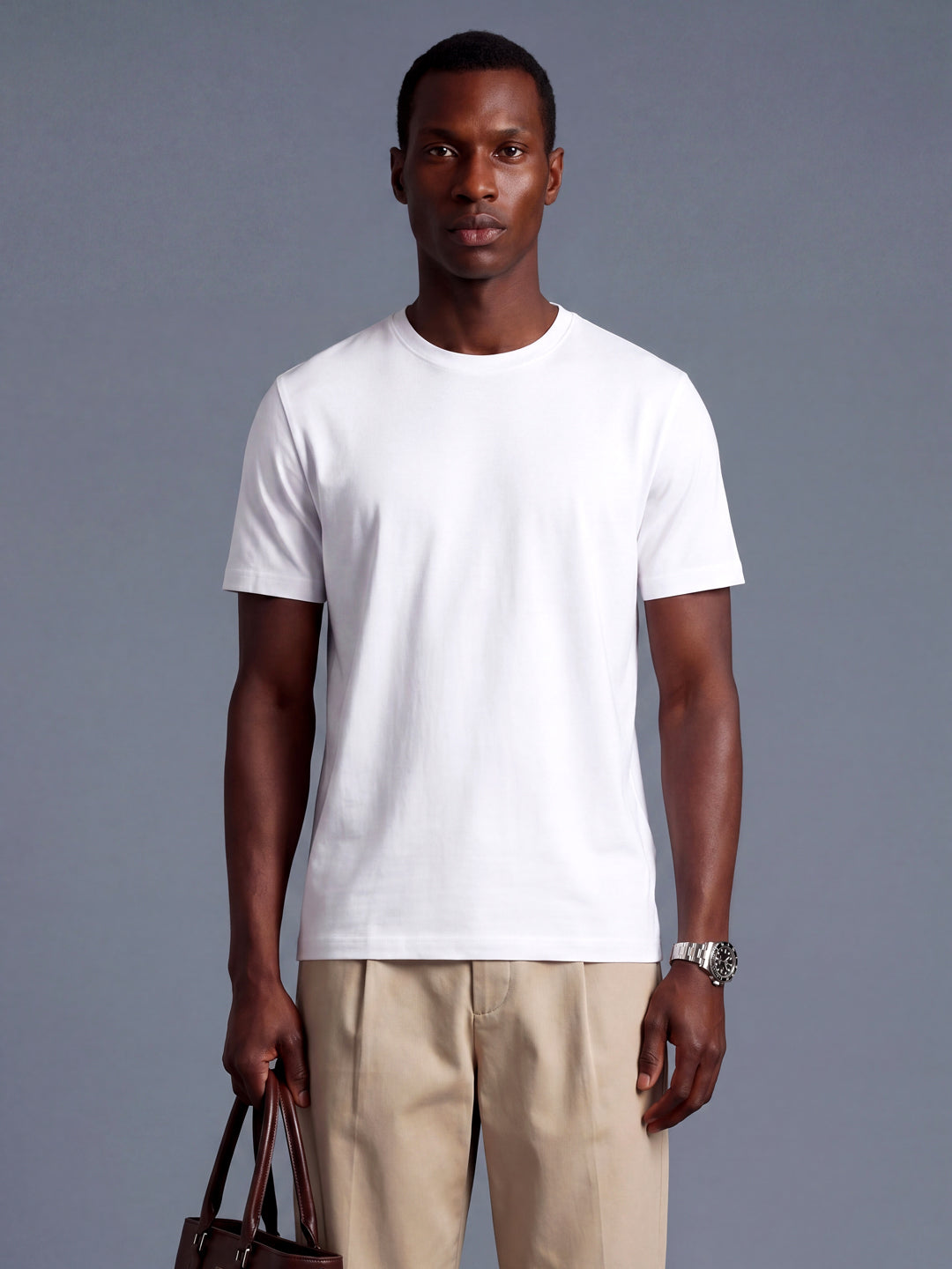 White Regular Fit Basic T-Shirt