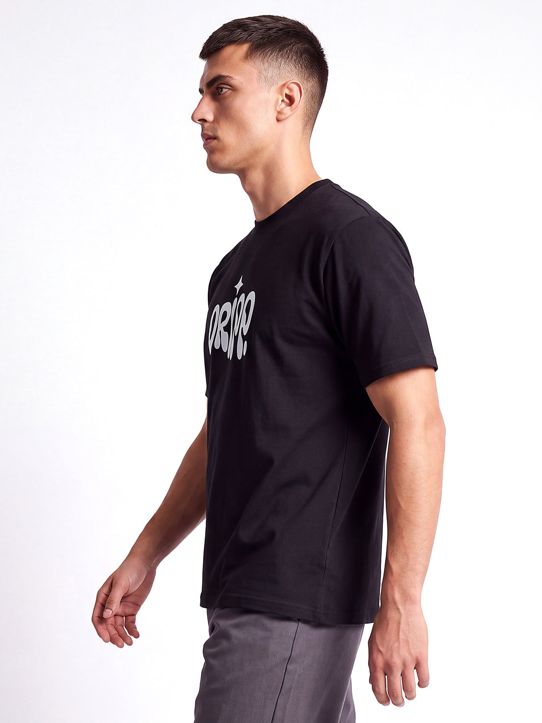 Black Wild Spider Graphic Printed T-Shirt