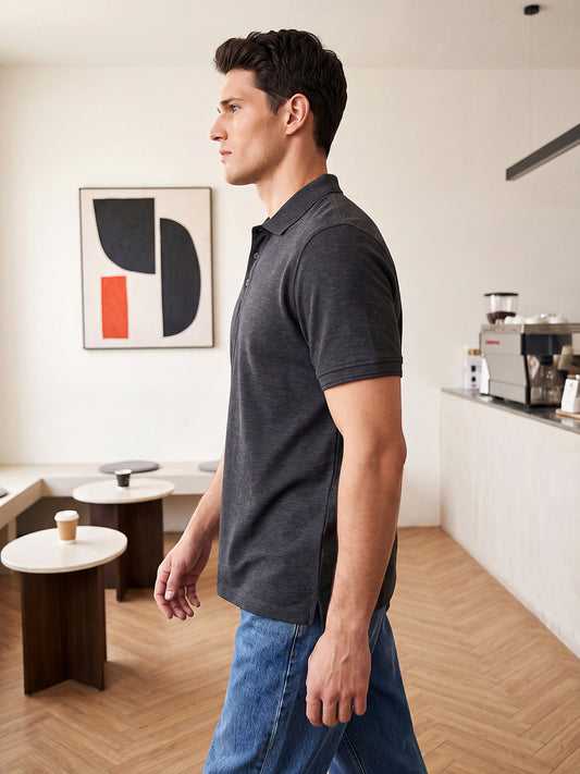 Grey Basics Polo