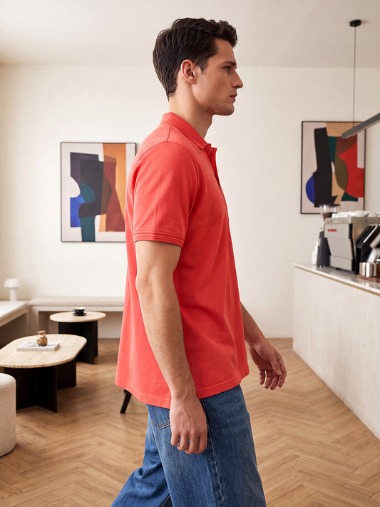 Red Basics Polo