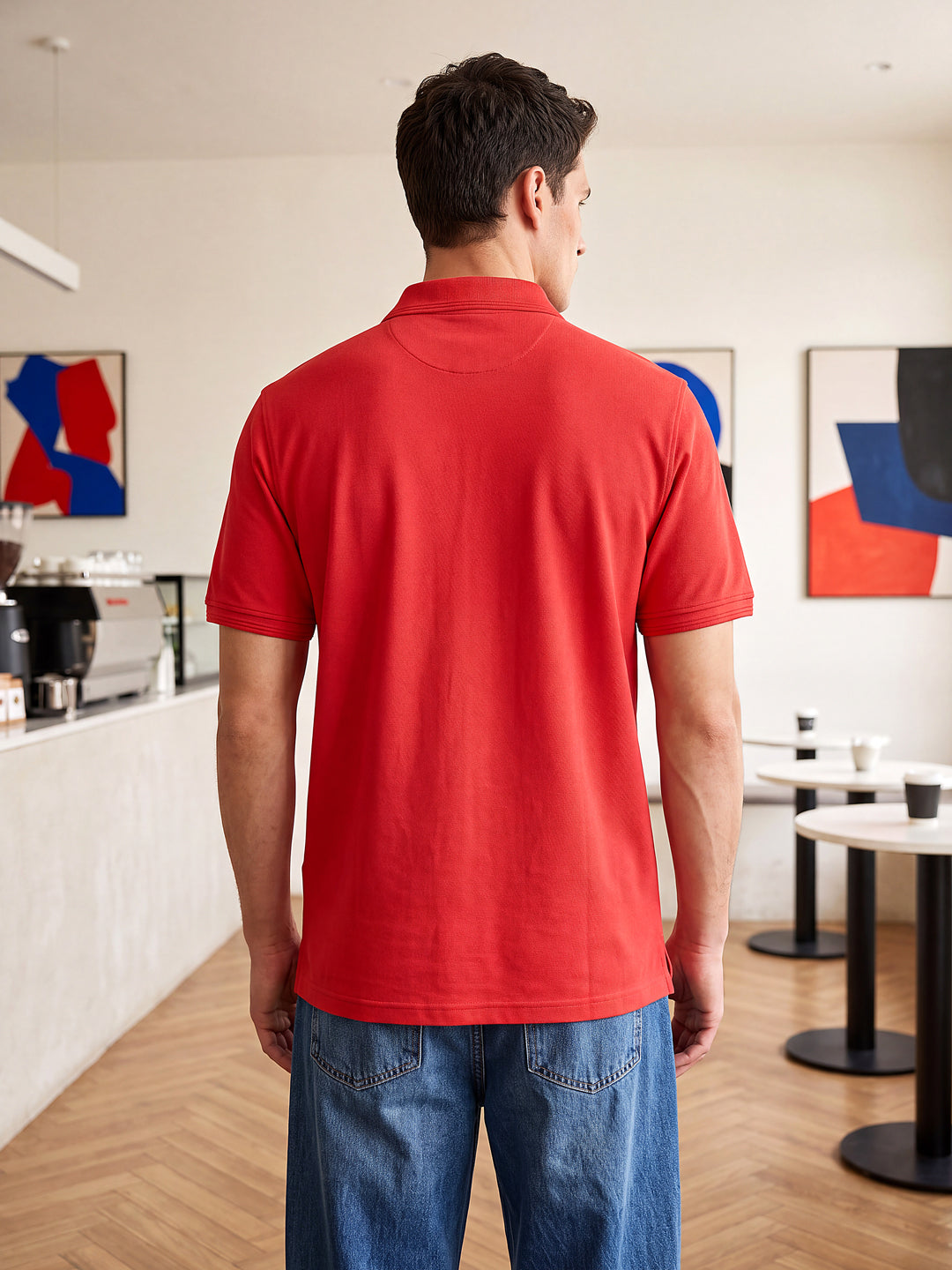 Red Basics Polo