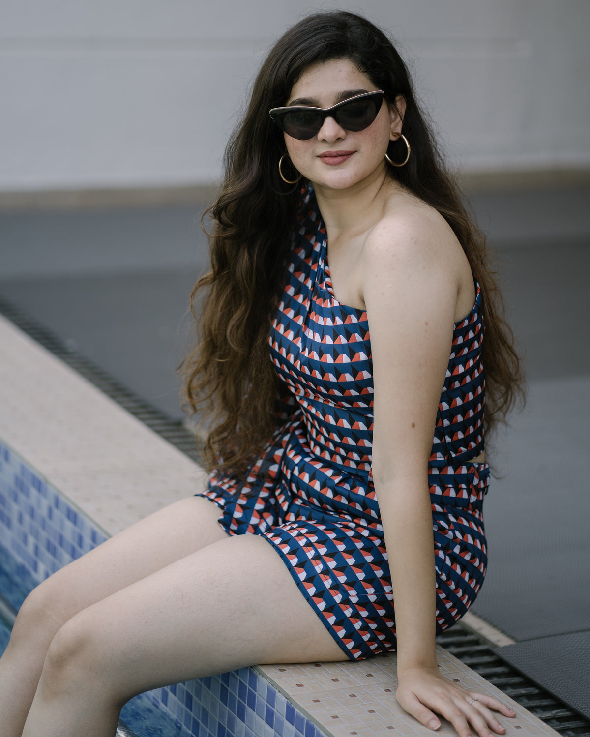 Geomatrical printed co ord set