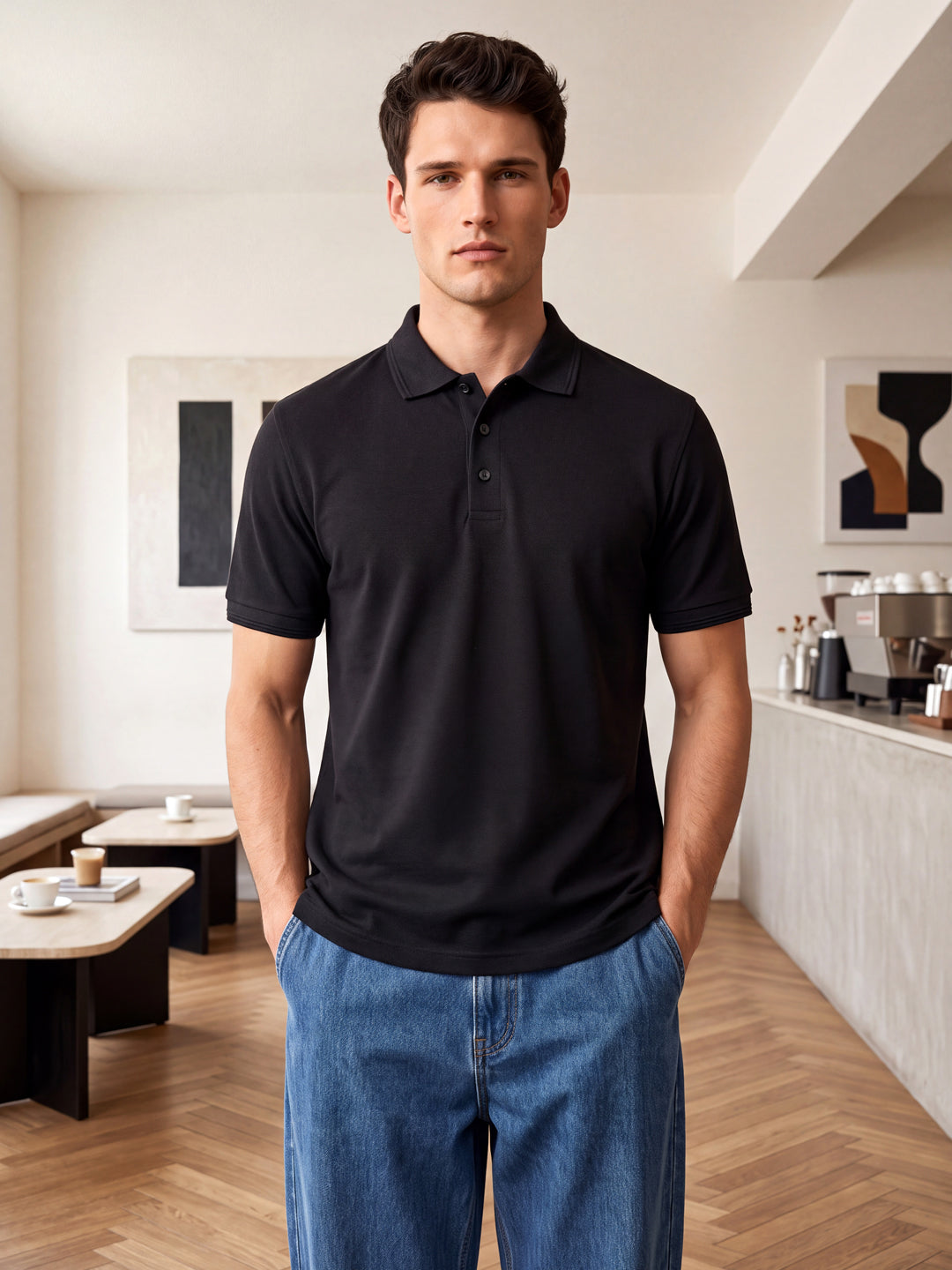 Black Basics Polo