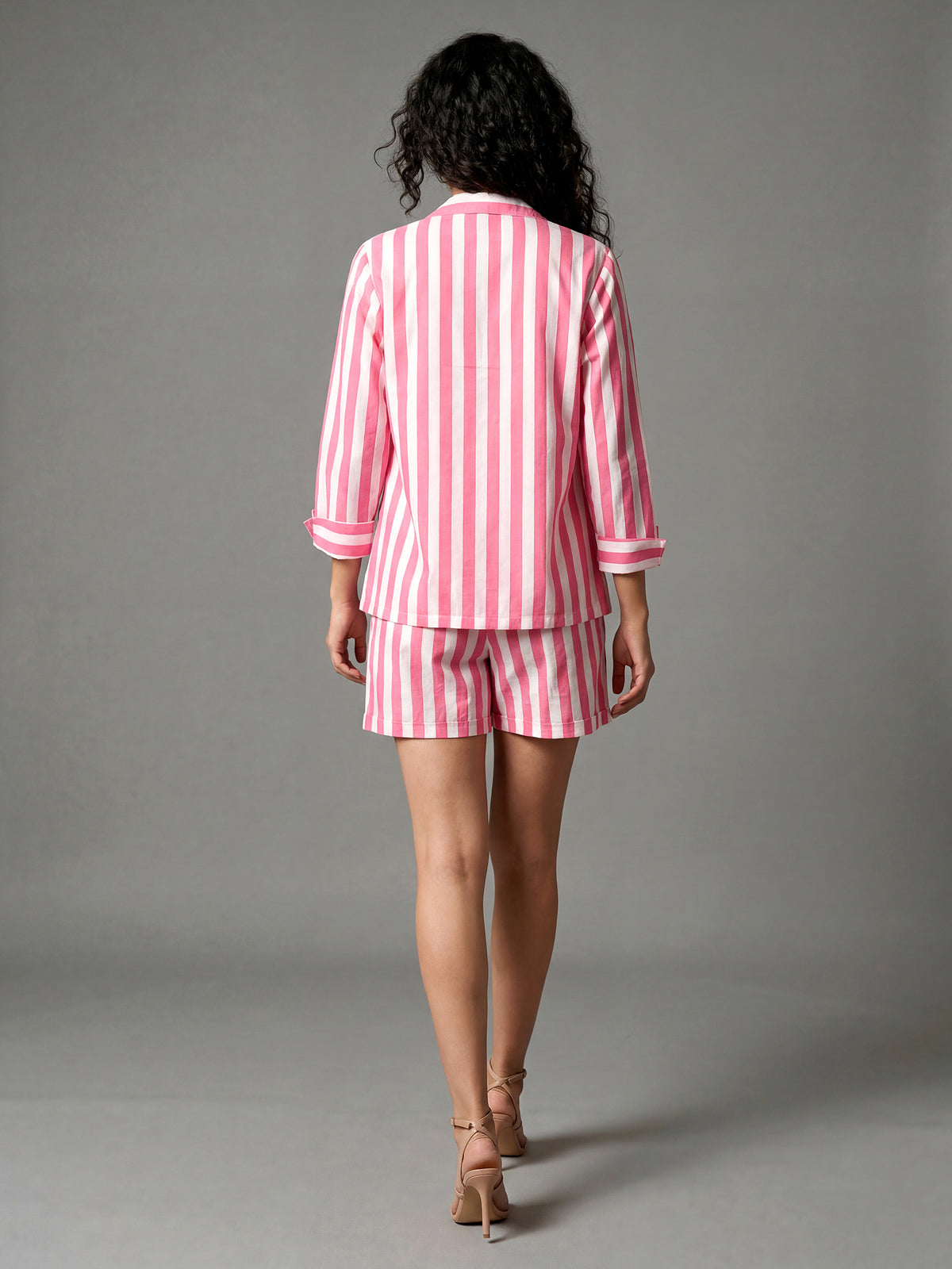 Pink stripe 3 piece cord