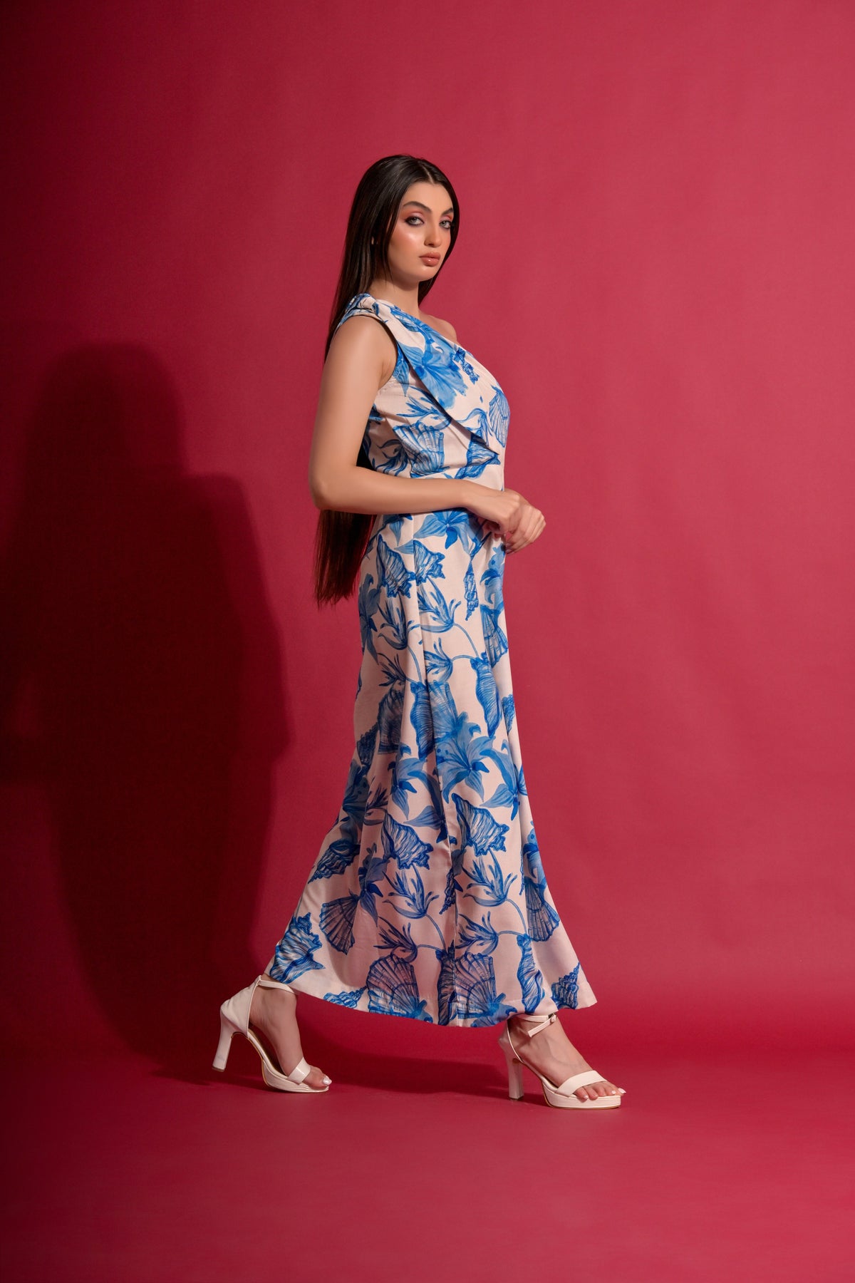 Aqua blue maxi dress