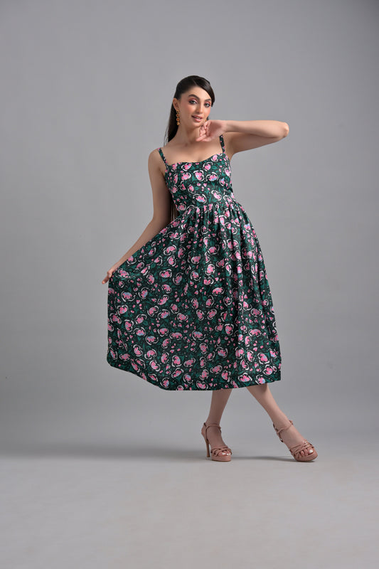 Muslin green floral