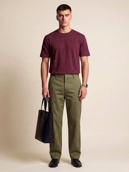 Wine Regular Fit Basic T-Shirt