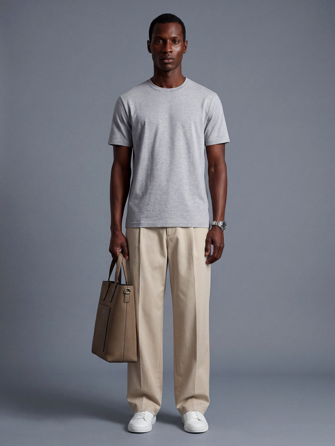 Grey Regular Fit Basic T-Shirt