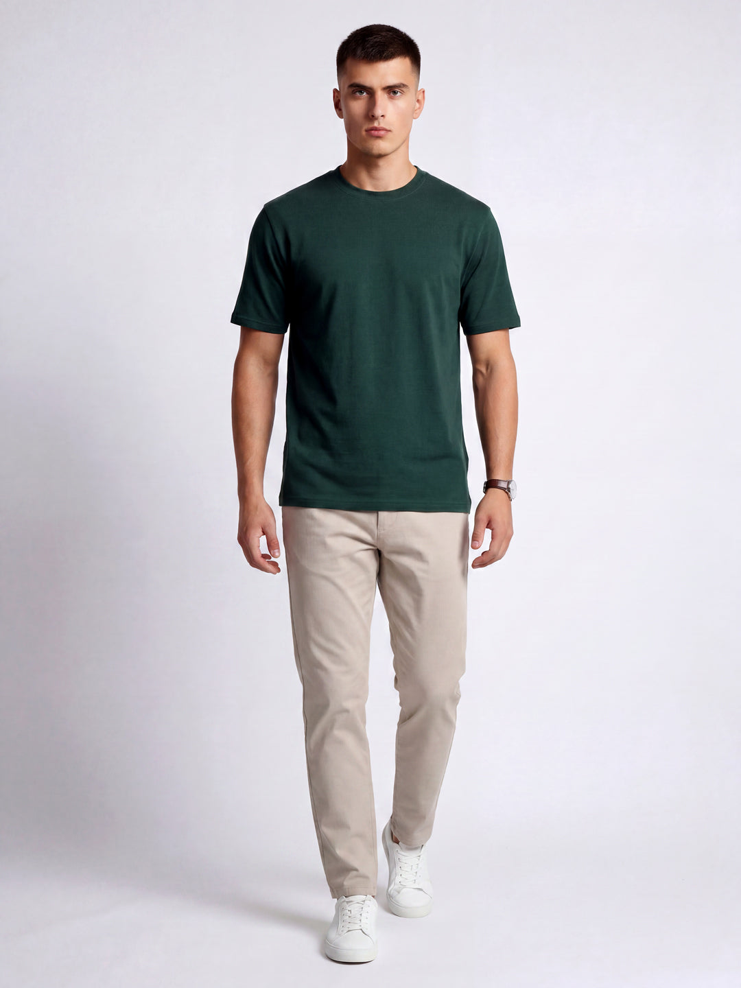 Green Regular Fit Basic T-Shirt