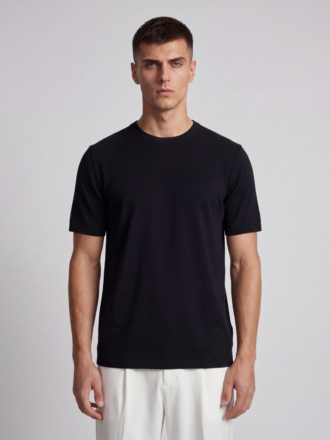 Black Regular Fit basic Tshirt