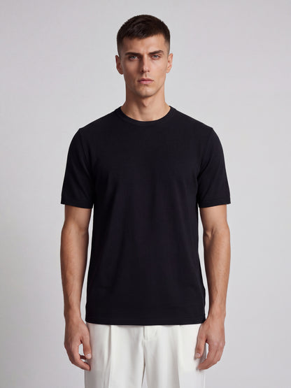 Black Regular Fit basic Tshirt