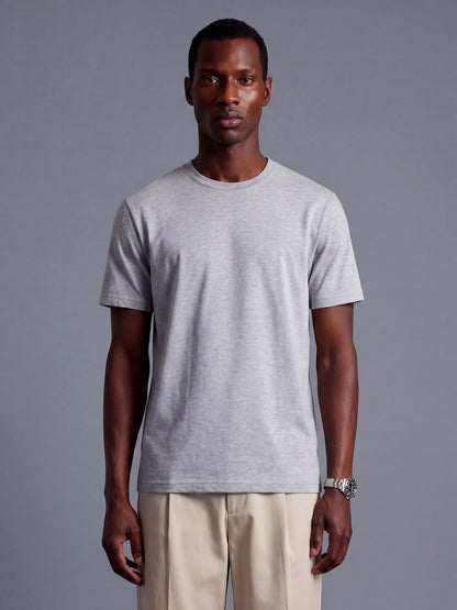 Grey Regular Fit Basic T-Shirt