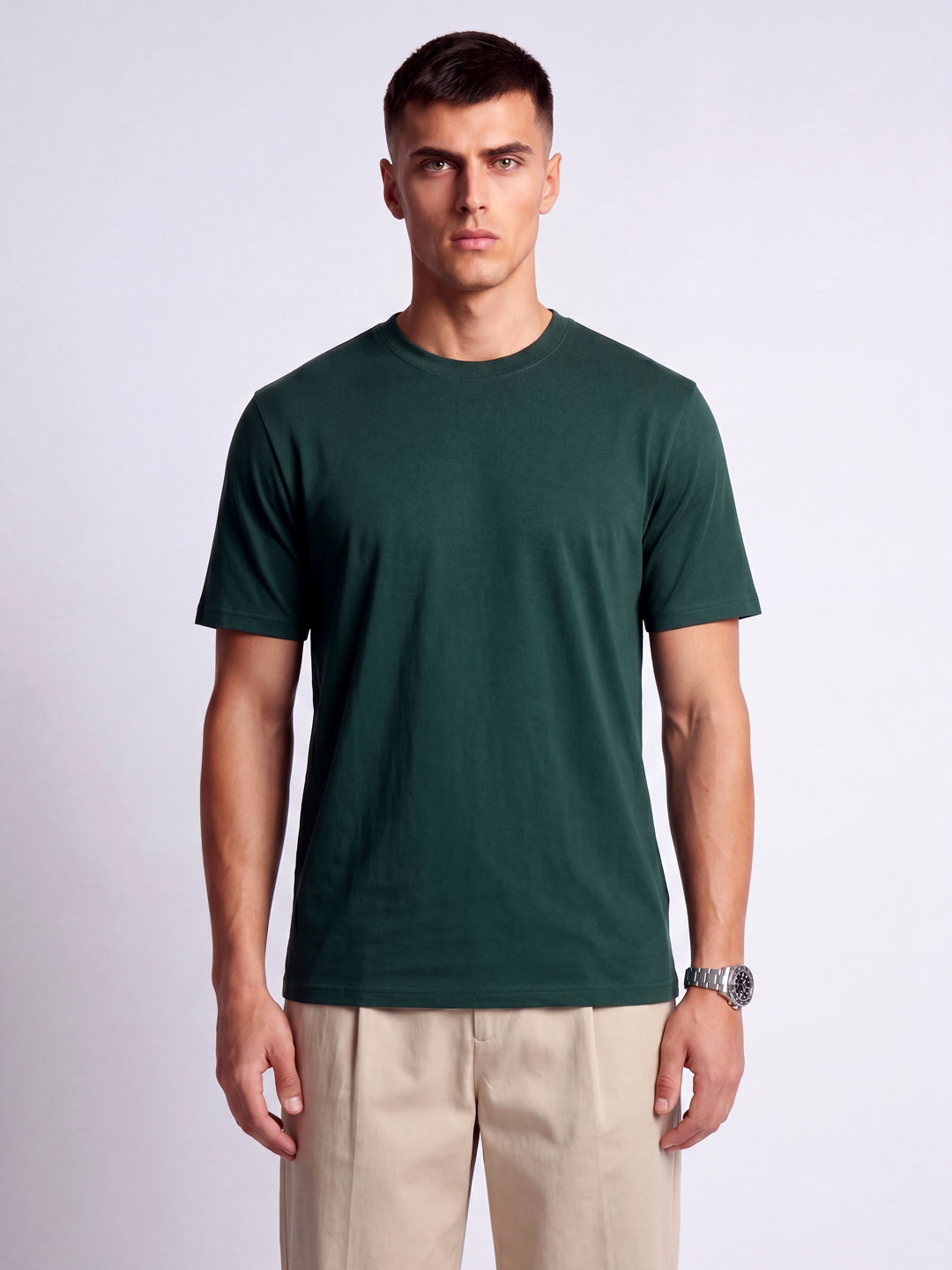 Green Regular Fit Basic T-Shirt