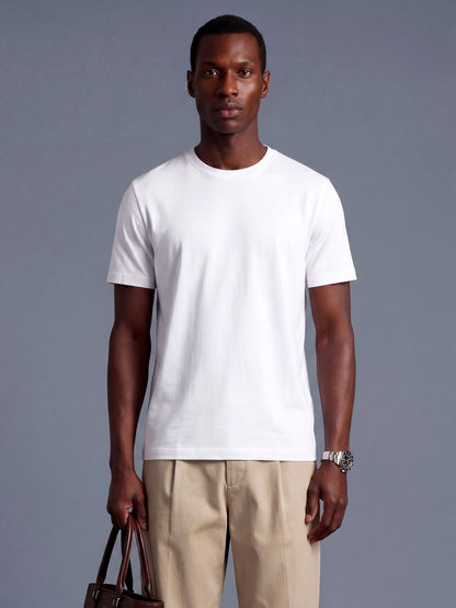 White Regular Fit Basic T-Shirt