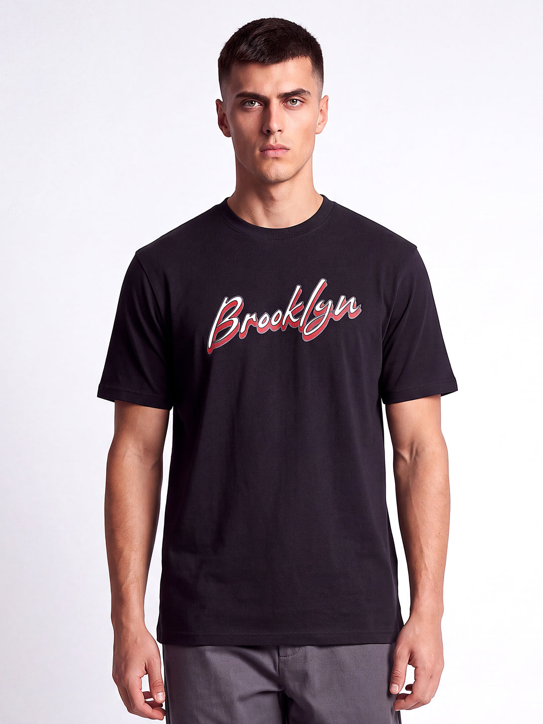 Black Brooklyn Graphic Printed T-Shirt