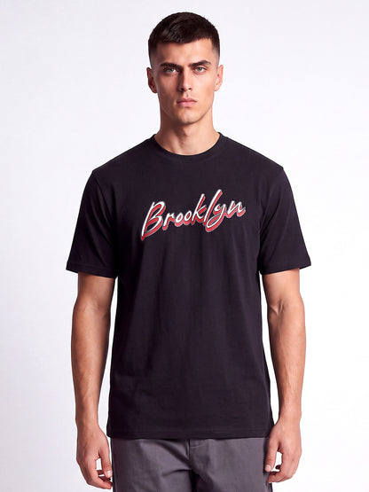 Black Brooklyn Graphic Printed T-Shirt