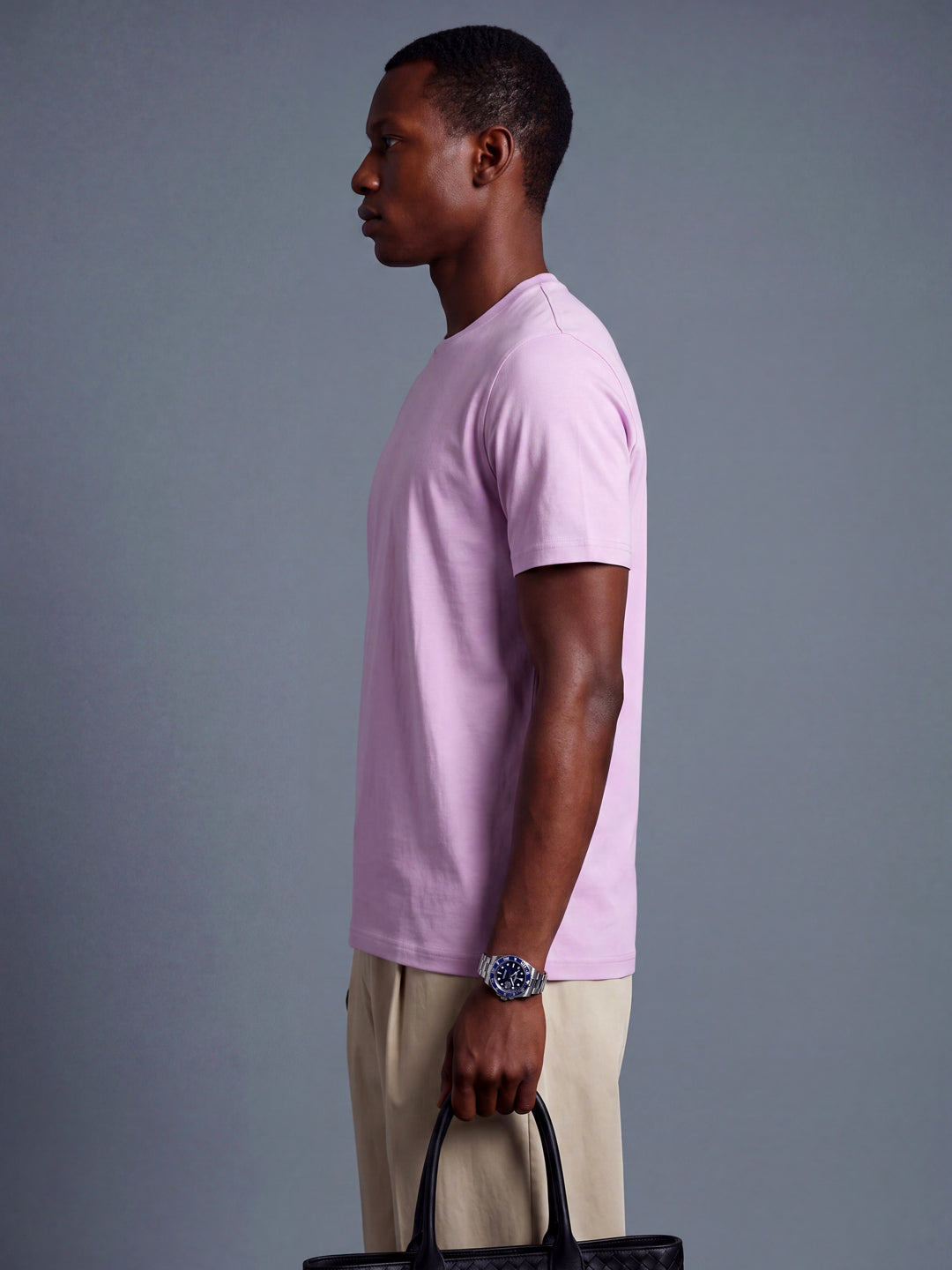 Lilac Regular Fit Basic T-Shirt