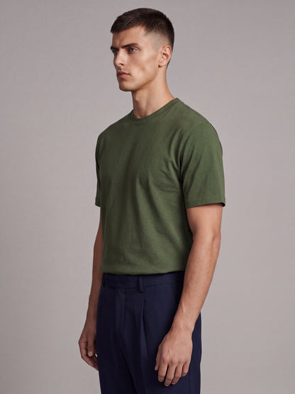 Olive Regular Fit Basic T-Shirt