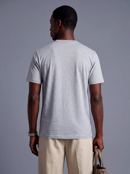Grey Regular Fit Basic T-Shirt