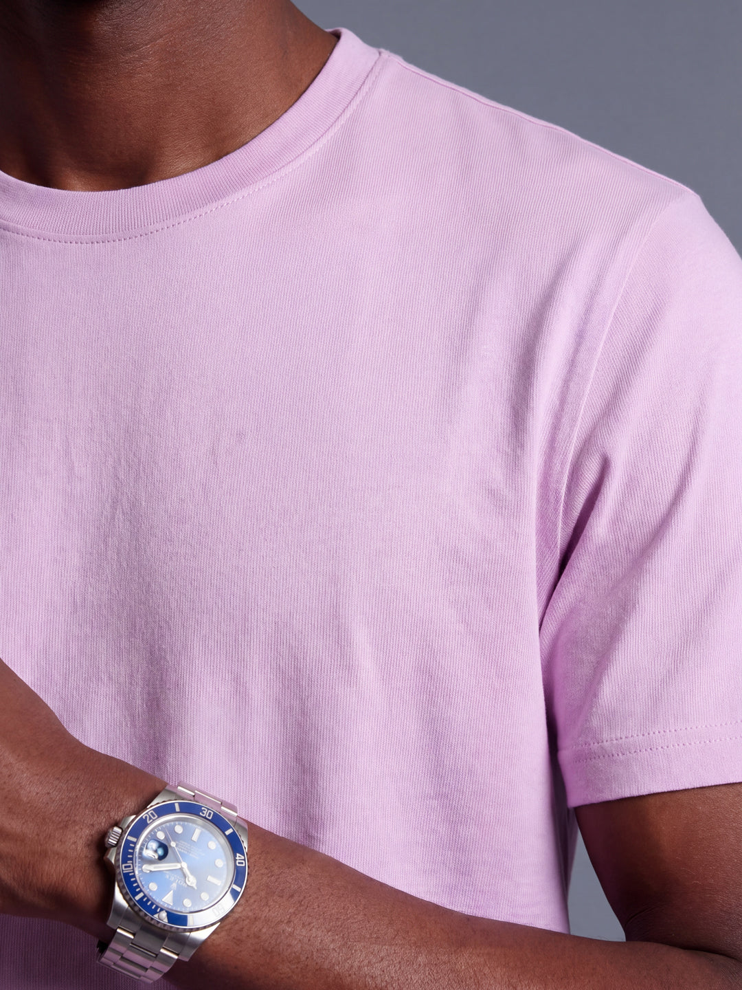 Lilac Regular Fit Basic T-Shirt