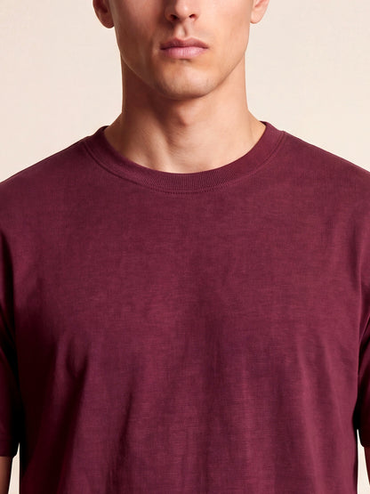 Wine Regular Fit Basic T-Shirt
