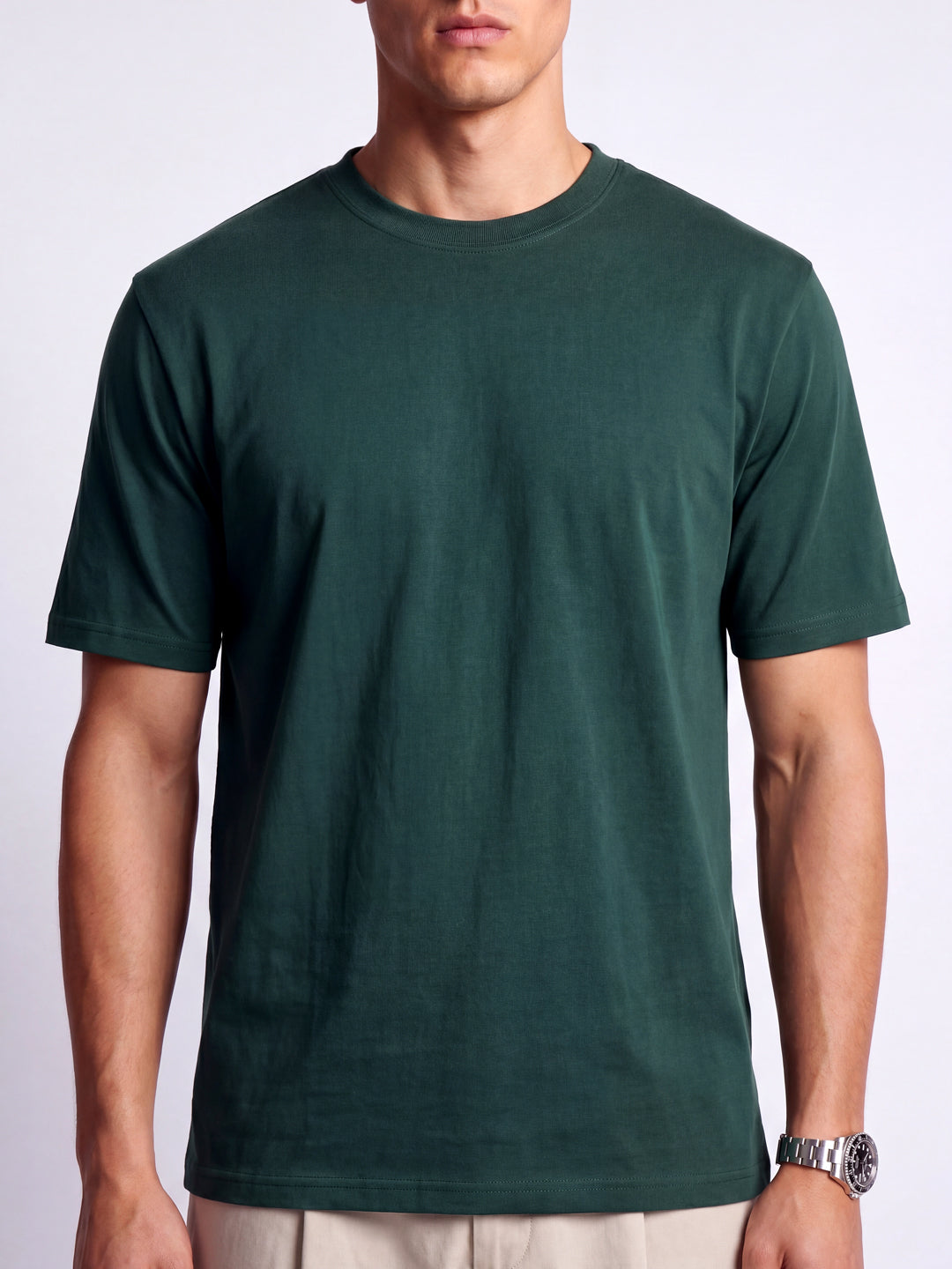 Green Regular Fit Basic T-Shirt