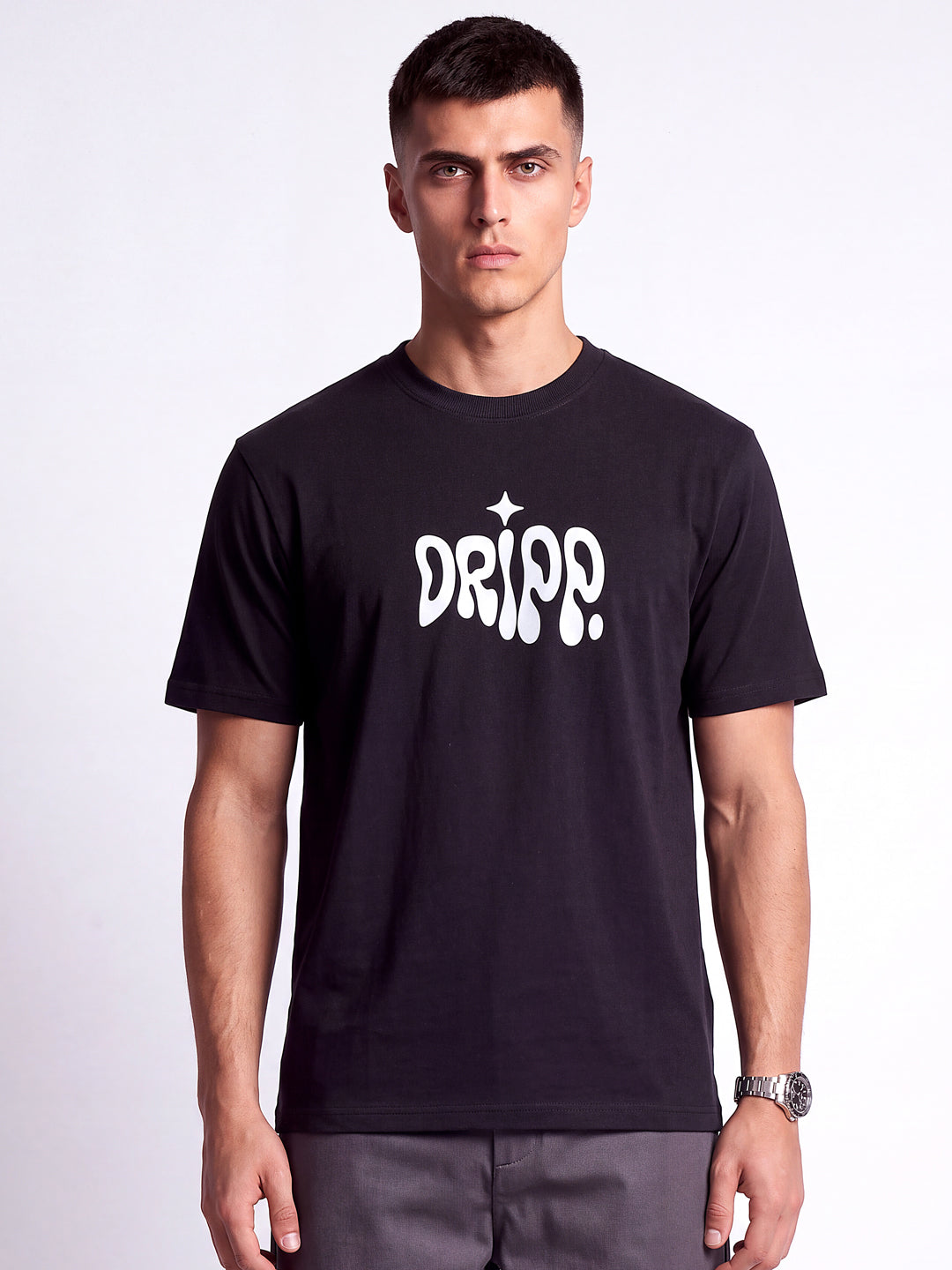 Black Wild Spider Graphic Printed T-Shirt