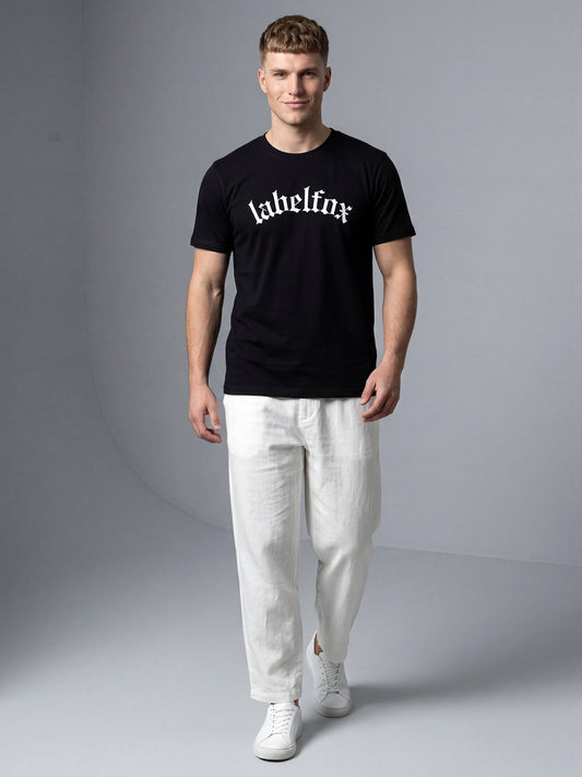 Black Cotton Relaxed Angel Tshirt