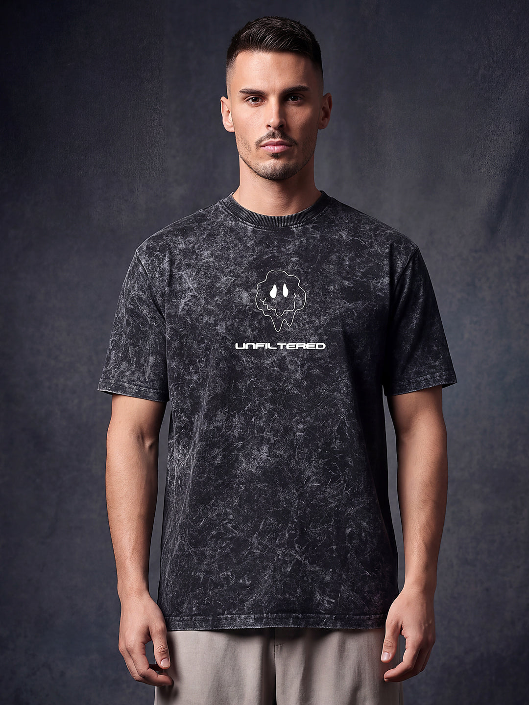 Black Acid Wash Unfiltered Tshirt