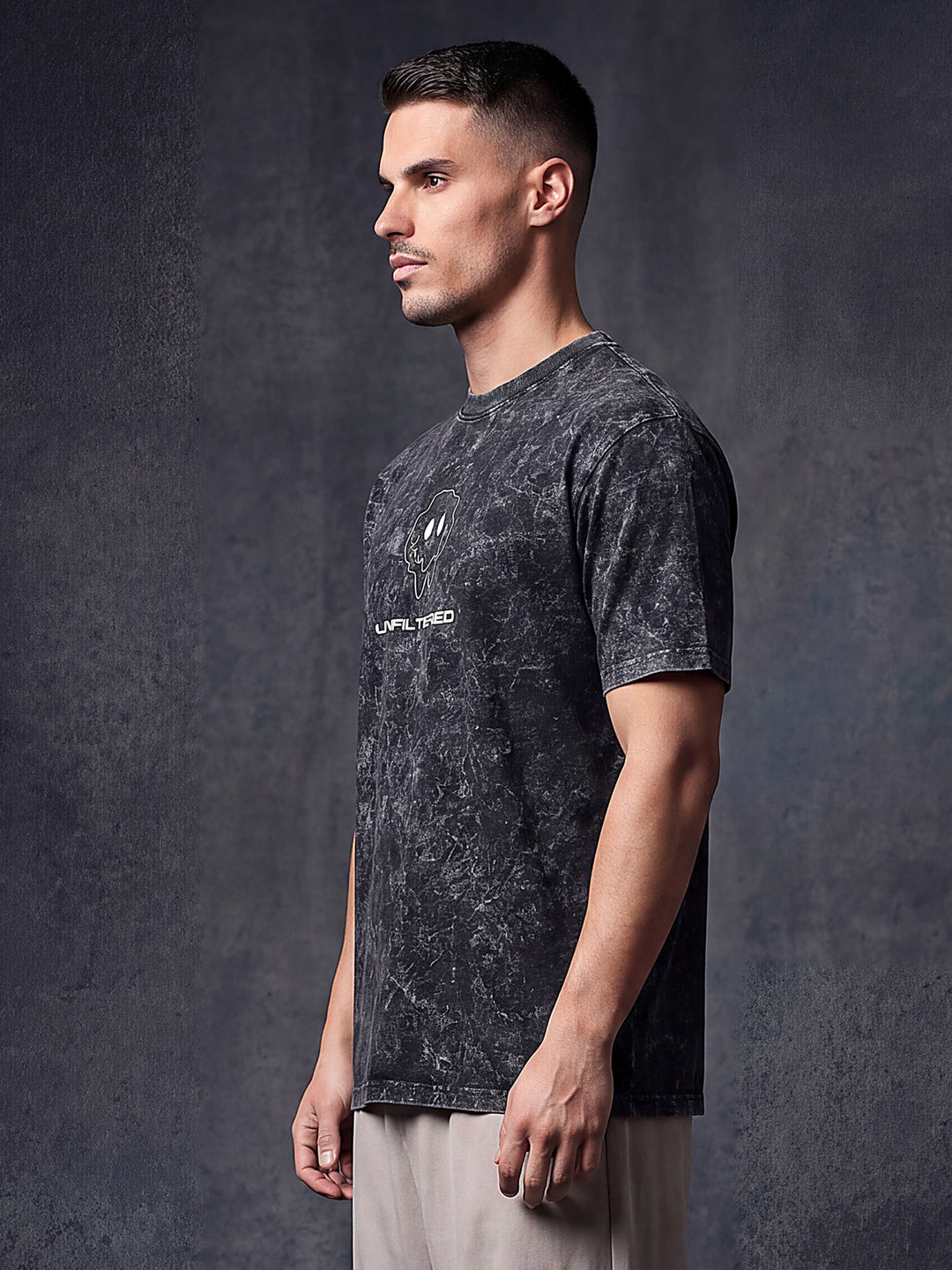 Black Acid Wash Unfiltered Tshirt