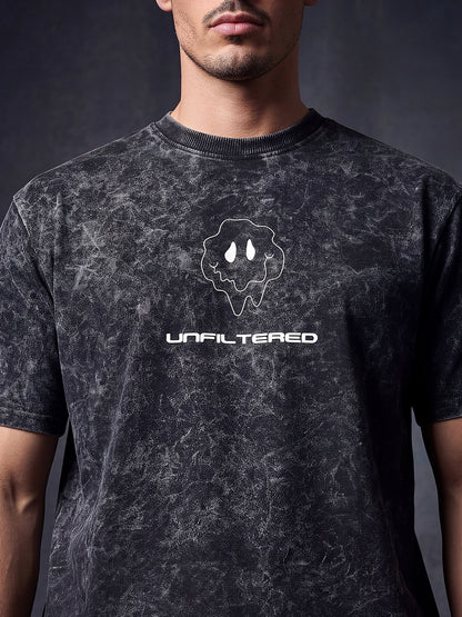Black Acid Wash Unfiltered Tshirt