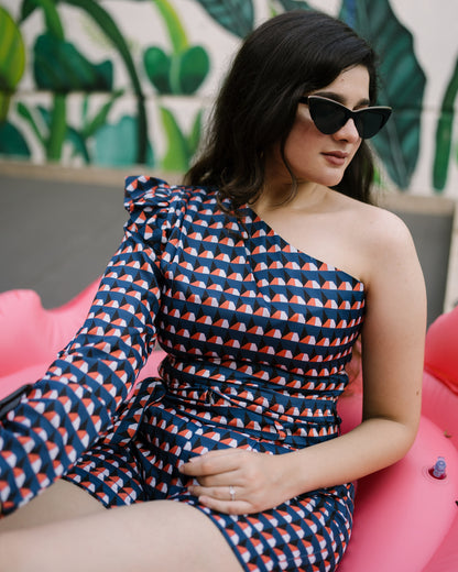 Geomatrical printed co ord set