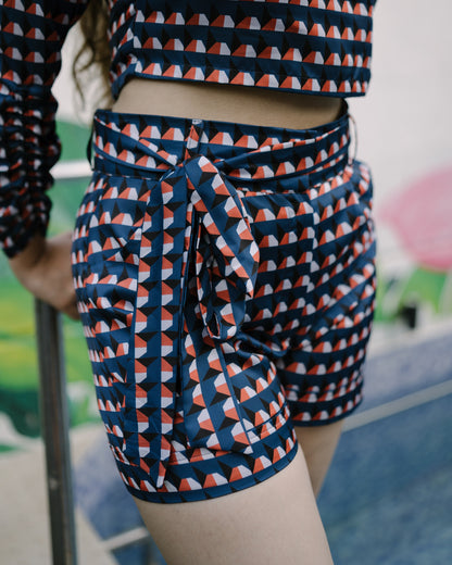 Geomatrical printed co ord set