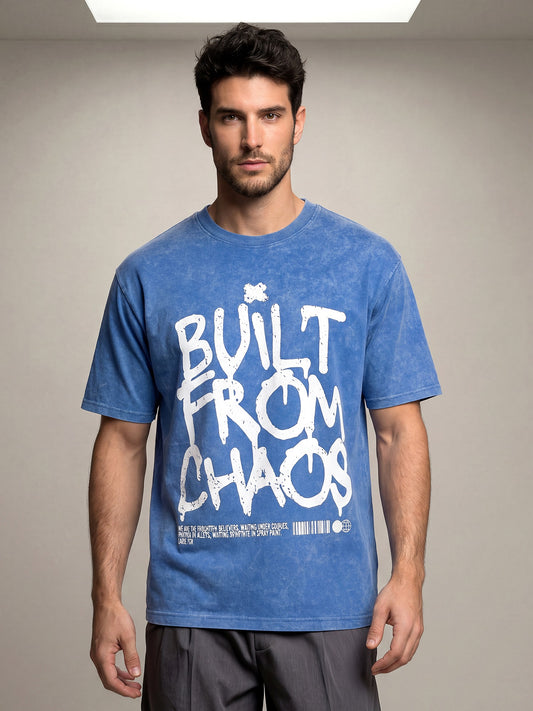 Blue Acidwash Box Tshirt