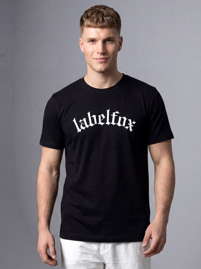 Black Cotton Relaxed Angel Tshirt