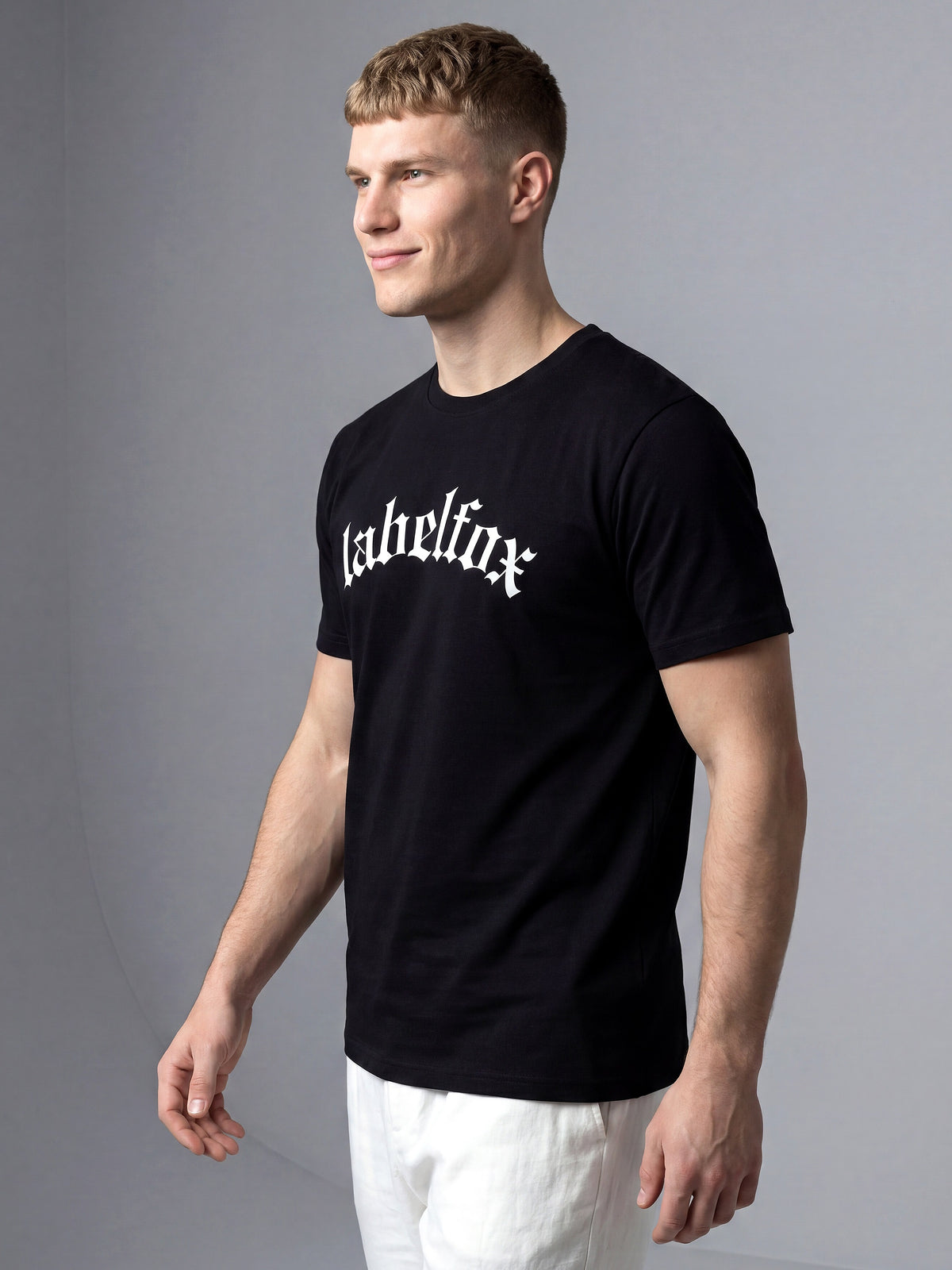 Black Cotton Relaxed Angel Tshirt