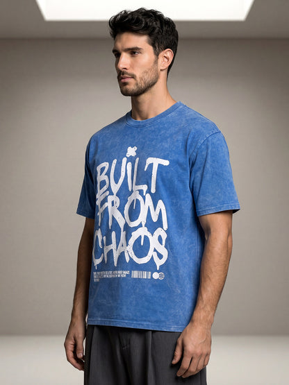 Blue Acidwash Box Tshirt