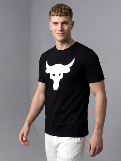 Bull Graphic Printed Regular Fit T-Shirt