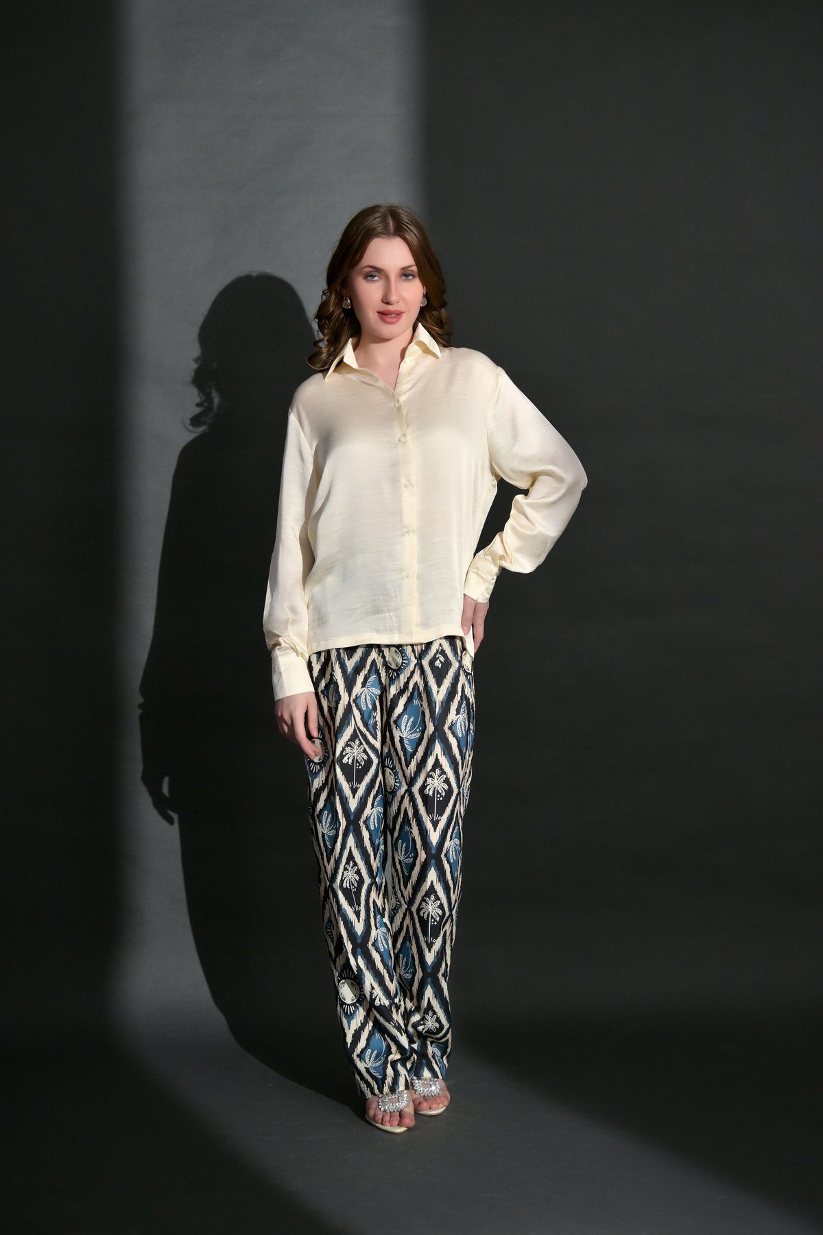 Viscose shirt trouser combo