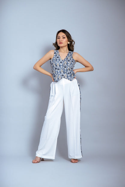 Blue ikat cords