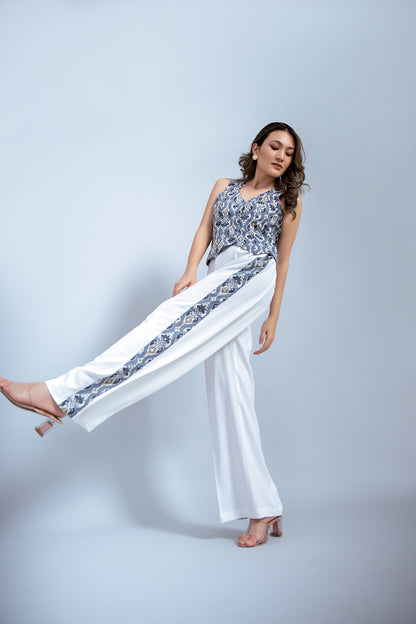 Blue ikat cords