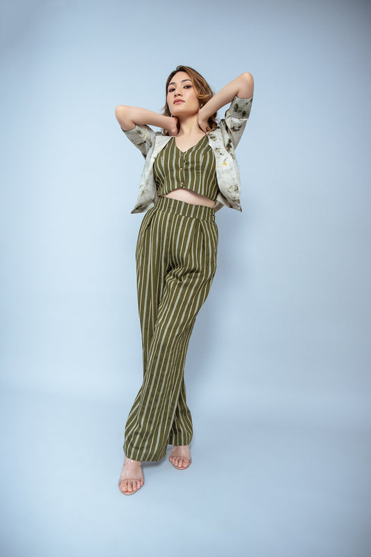 Tie dye with stripe 3 piece set