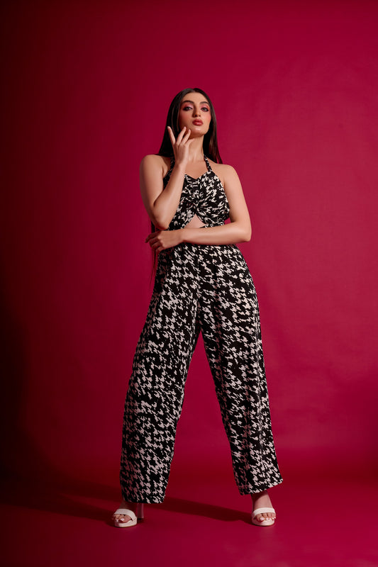 Houndstooth jumpsuit