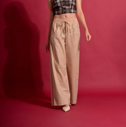 Cotton flex baggy pants