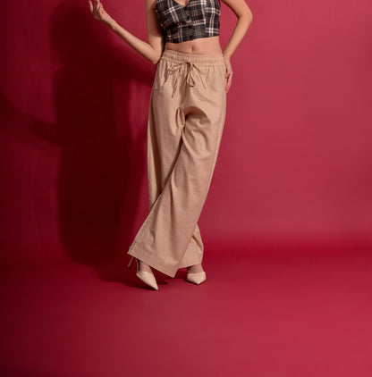Cotton flex baggy pants