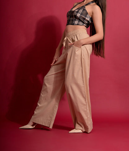 Cotton flex baggy pants