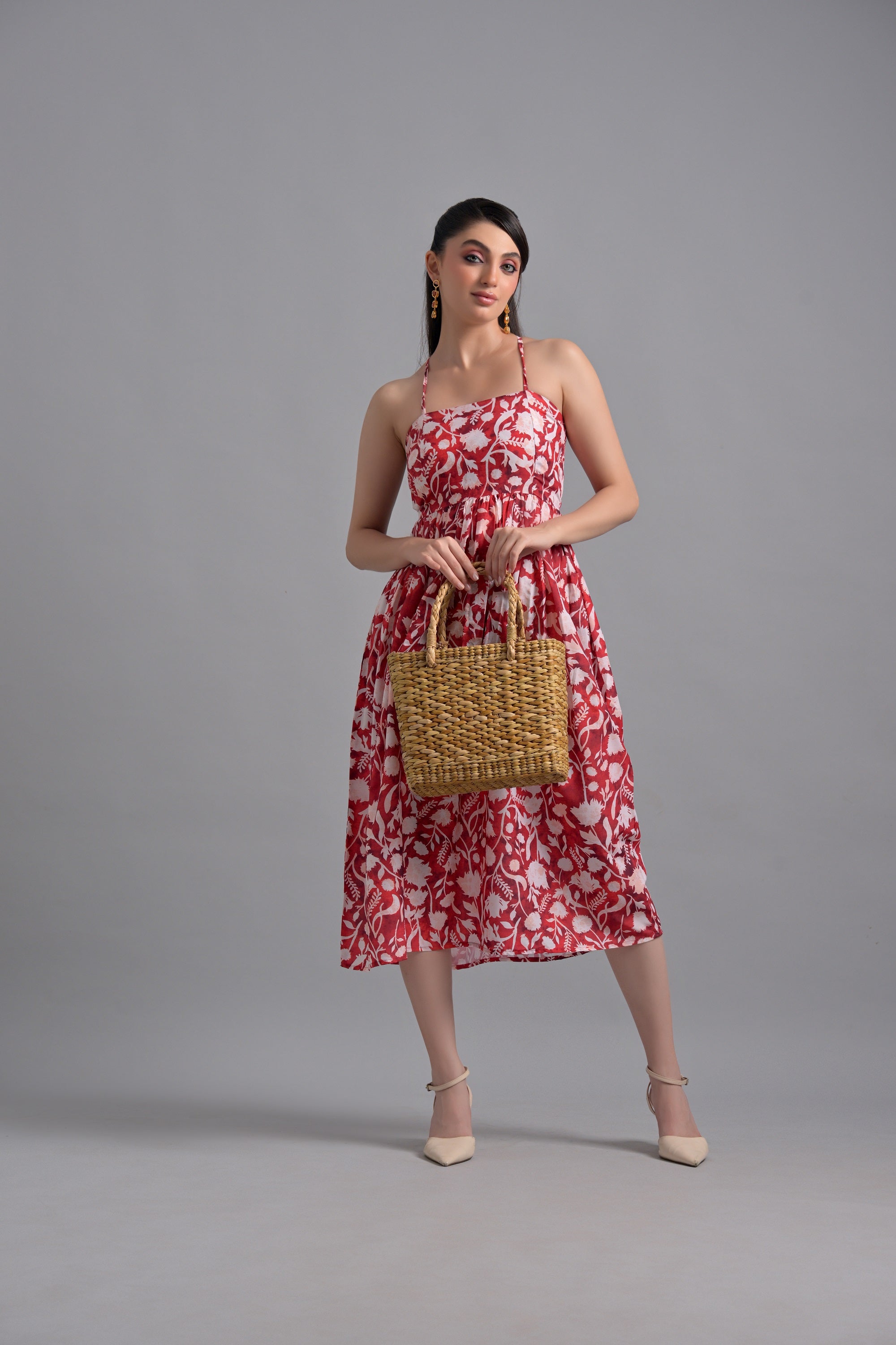 Muslin Red Floral